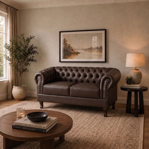 Namoradeira Chesterfield Duque 2 Lugares em Couríssimo Café