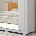 Ver imagem 5 de Guarda Roupa Casal 245cm 2 Portas Espelho Scipio Branco C01 - Mpozenato