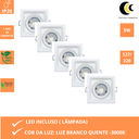 Ver imagem 3 de Kit 10 Spot Led Deep Quadrado 5w 3000k Branco Embutir - Áreas Internas