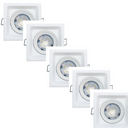 Ver imagem 1 de Kit 10 Spot Led Deep Quadrado 5w 3000k Branco Embutir - Áreas Internas
