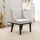 Ver imagem 2 de Kit 5 Cadeiras Decorativas Sala de Jantar Base Fixa de Madeira Firenze Veludo Cinza/Preto G19 - Gran