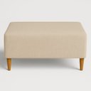 Ver imagem 2 de Kit 2 Puffs Bela Manu Madri Pés Palito em Linho Bege Escuro