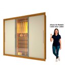 Ver imagem 6 de Guarda-Roupa Casal 3 Portas 1 Porta Reflecta com LED 100% MDF Royale Marrom/Marrome/Off White