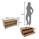 Ver imagem 2 de Balcão Gabinete para Banheiro sem Cuba 80cm com Rodízio e Gaveta Bn3603 Tecno Mobili - Amêndoa
