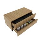 Ver imagem 3 de Balcão Gabinete para Banheiro sem Cuba 80cm com Rodízio e Gaveta Bn3603 Tecno Mobili - Amêndoa