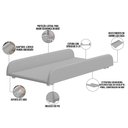 Ver imagem 4 de Trocador De Fraldas Almofadado Para Berço P02 Cinza - Lyam Decor