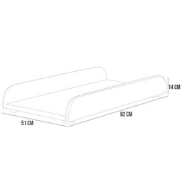 Trocador De Fraldas Almofadado Para Berço P02 Cinza - Lyam Decor - 5