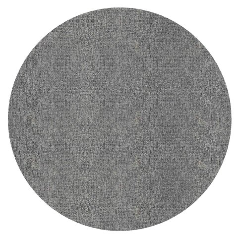 Tapete Redondo Jacquard Suíça Cinza 71% Algodão 29% Poliéster Antiderrapante para Sala Quarto Decora