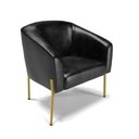 Ver imagem 5 de Cadeira Sala de Jantar Pé Ferro Dourado Kit 2 Stella Sintético Pu D03 - D'Rossi