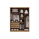 Ver imagem 4 de Guarda Roupa 4 Portas e 3 Gavetas Moderni/Sevilha Cumaru/Fendi 25 - Novo Horizonte