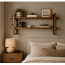 Ver imagem 6 de Prateleira Decorativa Premium em Madeira Maciça de Eucalipto Design Moderno e Rústico c/Kit Fixação