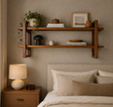 Ver imagem 6 de Prateleira Decorativa Premium em Madeira Maciça de Eucalipto Design Moderno e Rústico c/Kit Fixação