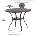 Ver imagem 4 de Mesa com Tampo Ripado Alumínio para Cozinha Trama Original Marrom