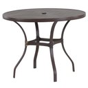 Ver imagem 1 de Mesa com Tampo Ripado Alumínio para Cozinha Trama Original Marrom