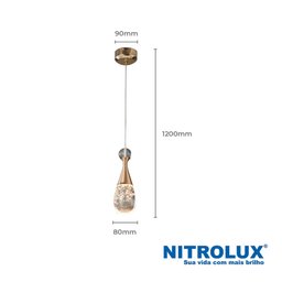 PENDENTE NTL-001 3X1 LED 3W DOURADO 5302 - 2
