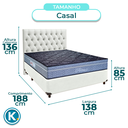 Ver imagem 3 de Conjunto Cama Box Branco Casal + Colchão Molas Ensacadas Petrus Paropas + Cabeceira
