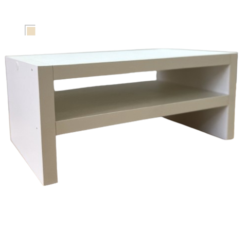 Suporte para Monitor e Notebook Home Office de Mesa em MDF - Branco