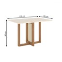 Ver imagem 3 de Mesa de Jantar 4 Lugares Valentina Milla Nature/off White/linho - Pnr Móveis