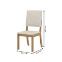 Ver imagem 4 de Mesa de Jantar 4 Lugares Valentina Milla Nature/off White/linho - Pnr Móveis