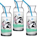 Ver imagem 1 de Kit de 3 Jarrinhas de Vidro - Retro - 250 Ml - Vaquinha Hudson