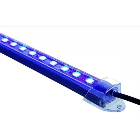 Barra Led 5054 com 75 Cm - 12v - Azul - 54 Leds - 15w - com Calha de Proteção Transparente