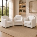 Ver imagem 1 de Kit 3 Poltrona Decorativa para Sala de Espera Mila Recepção Escritório Consultório Corino