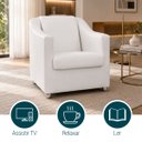 Ver imagem 4 de Kit 3 Poltrona Decorativa para Sala de Espera Mila Recepção Escritório Consultório Corino