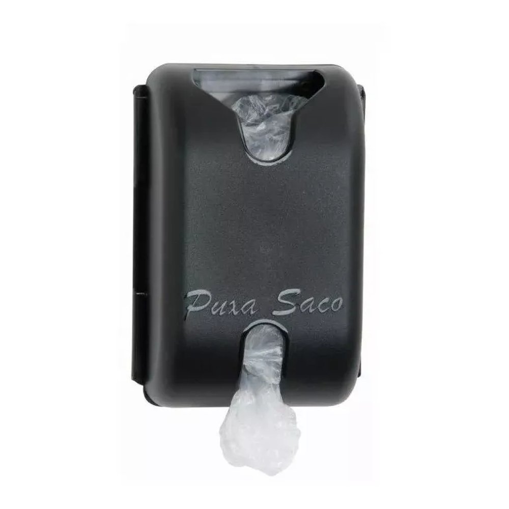 Puxa Saco/Dispenser Preto - Porta Sacolas Plásticas - 2