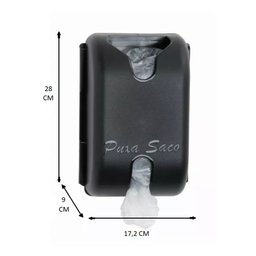 Puxa Saco/Dispenser Preto - Porta Sacolas Plásticas - 3