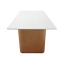 Ver imagem 4 de Mesa de Jantar Toscana 220x90cm Retangular - Amêndoa - Tampo 220x90cm Branco/vidro Off-white
