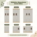 Ver imagem 7 de Quarto de Bebê Completo com Berço Americano 3 em 1 e Colchão Incluso Flor Multimóveis MP4932