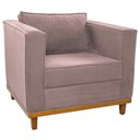 Ver imagem 4 de Kit Sofá 2 Lugares e Poltrona Europa Linho Rosê - Am Decor