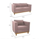Ver mais imagens de Kit Sofá 2 Lugares e Poltrona Europa Linho Rosê - Am Decor