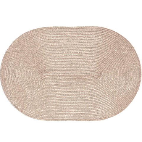 Kit 6 Americano Requinte Liso para Mesa Oval 30x45cm Palha