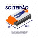 Ver mais imagens de Conjunto Box Baú Cinza Cairo Cinza Molas Ensacadas Solteiro 96x203x71 - King House