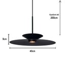 Ver imagem 3 de Pendente Moderno Luminária Tuto 40cm Preto Texturizado 1 Led Mr-16 Bivolt