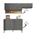 Ver imagem 3 de Cozinha Modulada 3 Pecas Balcao com Tampo Line Gris Cp Freijo Ktp