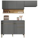 Ver imagem 1 de Cozinha Modulada 3 Pecas Balcao com Tampo Line Gris Cp Freijo Ktp