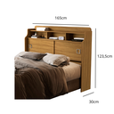 Ver imagem 5 de Cabeceira Box Jessica Nature para Colchão Queen 160cm com 2 Portas Nichos e Prateleiras para Quarto