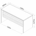 Ver imagem 3 de Escrivaninha Mesa Escritório Start Perfect 120cm Marrom/Nogal/Preto