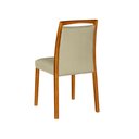 Ver imagem 4 de Mesa Jantar Luxo Jade 160x90cm Preto com 6 Cadeiras Estofadas Veludo Bege Base Madeira Maciça Mel