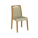 Ver imagem 3 de Mesa Jantar Luxo Jade 160x90cm Preto com 6 Cadeiras Estofadas Veludo Bege Base Madeira Maciça Mel
