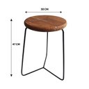 Ver imagem 2 de Banqueta Banco Baixa Preta Rústica Ferro Bar Cozinha Itália