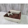 Cama M Bege e Marrom Pet Colchão para Cachorro Caminha M Caes e Gatos Personalizada com Nomes - 3
