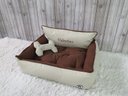Ver imagem 3 de Cama M Bege e Marrom Pet Colchão para Cachorro Caminha M Caes e Gatos Personalizada com Nomes