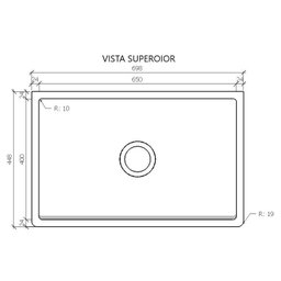 Cuba Cozinha Farm Sink 65 Cm Estilo Fazenda Avental - 4