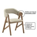 Ver mais imagens de Conjunto Mesa 120x120cm Tampo em MDF e Vidro com 4 Cadeiras Pérola Marrom/Amendoa
