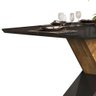 Mesa Jantar 8 Lugares Tampo Madeira Chanfrado Carvalho Preto - 3