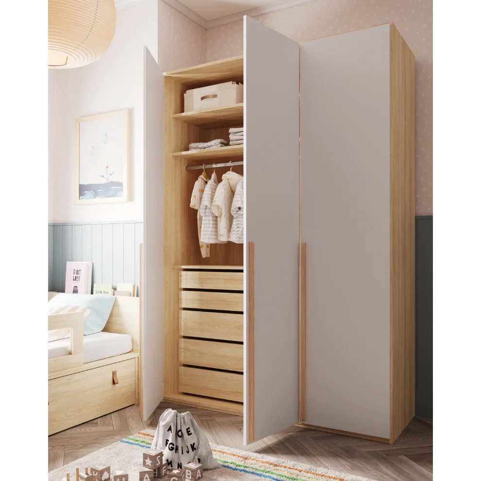 Ver imagem 2 de Guarda Roupa Solteiro 3 Portas de Mdf 18mm Quater Linha Join