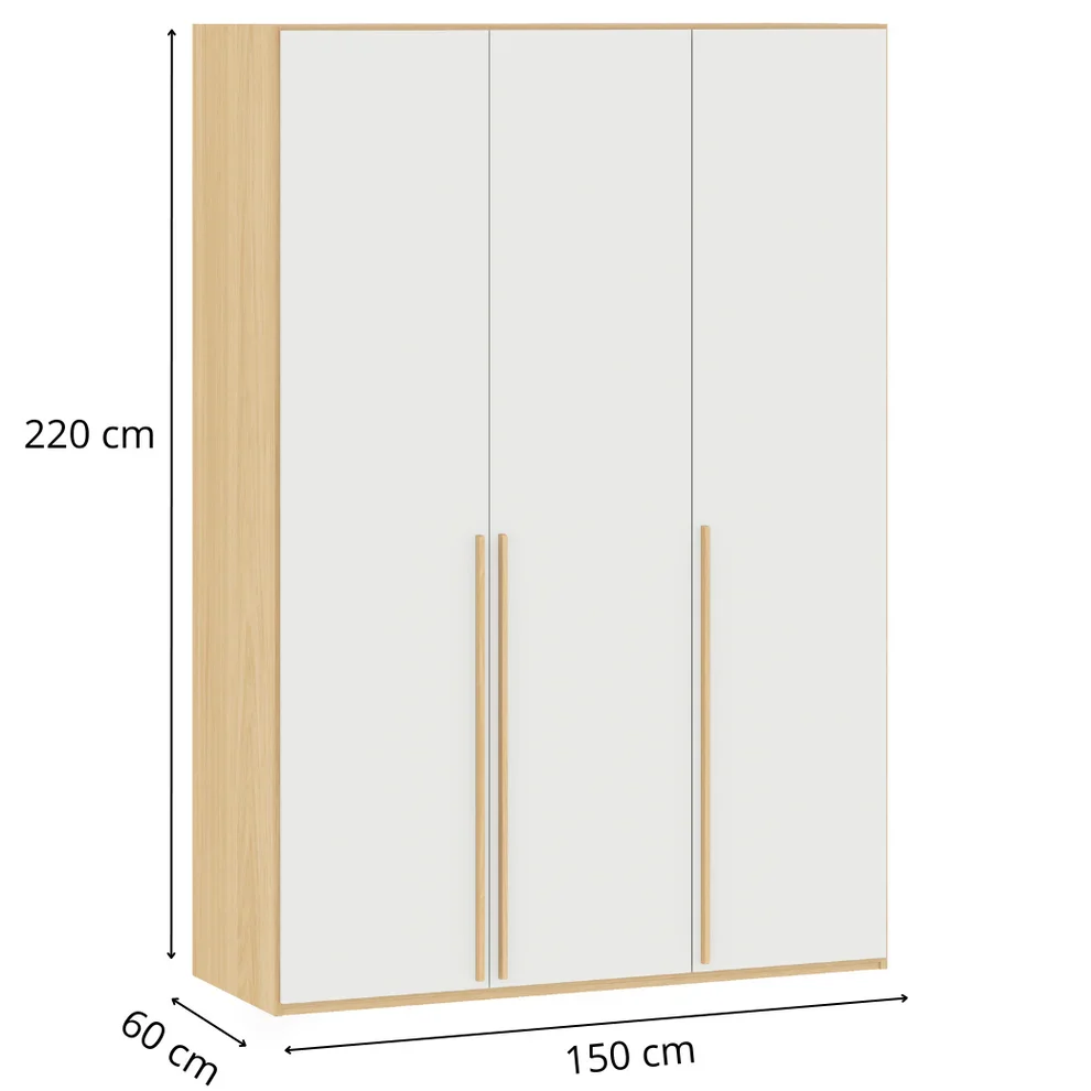 Guarda Roupa Solteiro 3 Portas de Mdf 18mm Quater Linha Join - 4